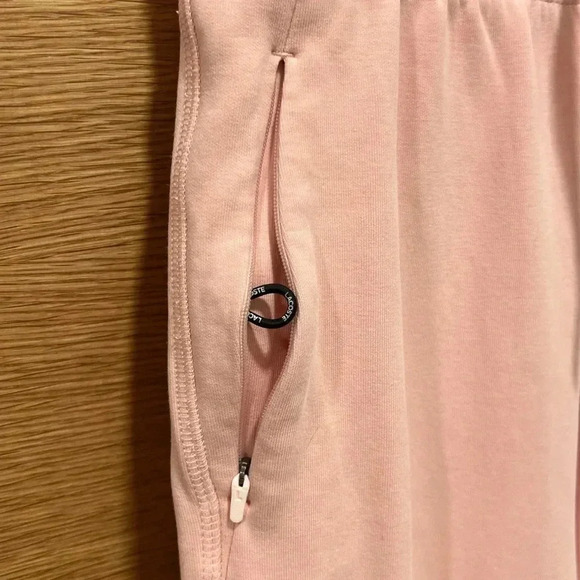 LACOSTE | Ankle-Crop Double-Fleece Joggers | Pink | Size 4 | NWT - Picture 4 of 9